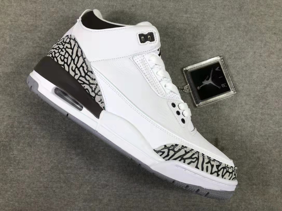 2021 Air Jordan 3 White Cement Grey Shoes